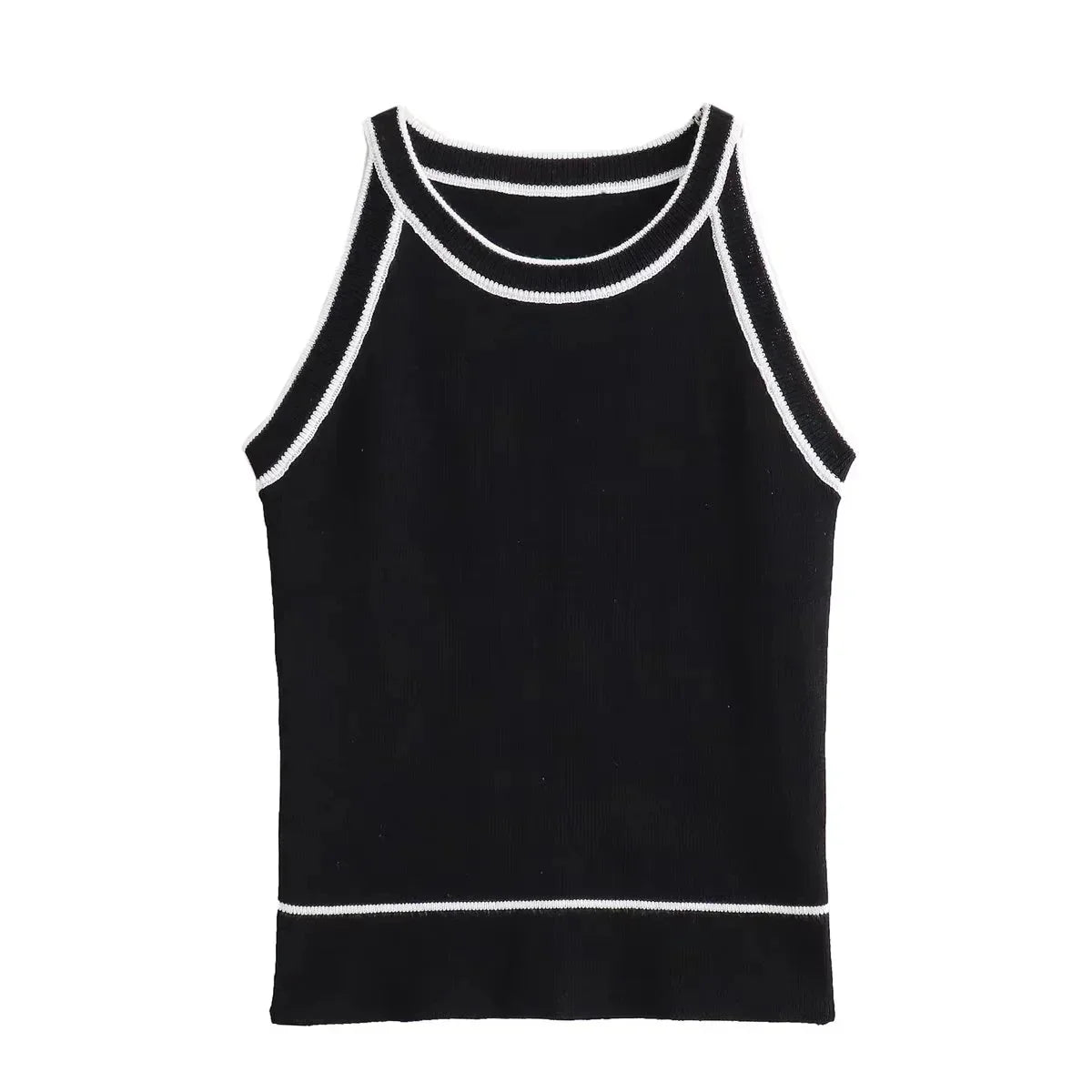 Francis – Sleeveless Knitted Top with a Slim Fit