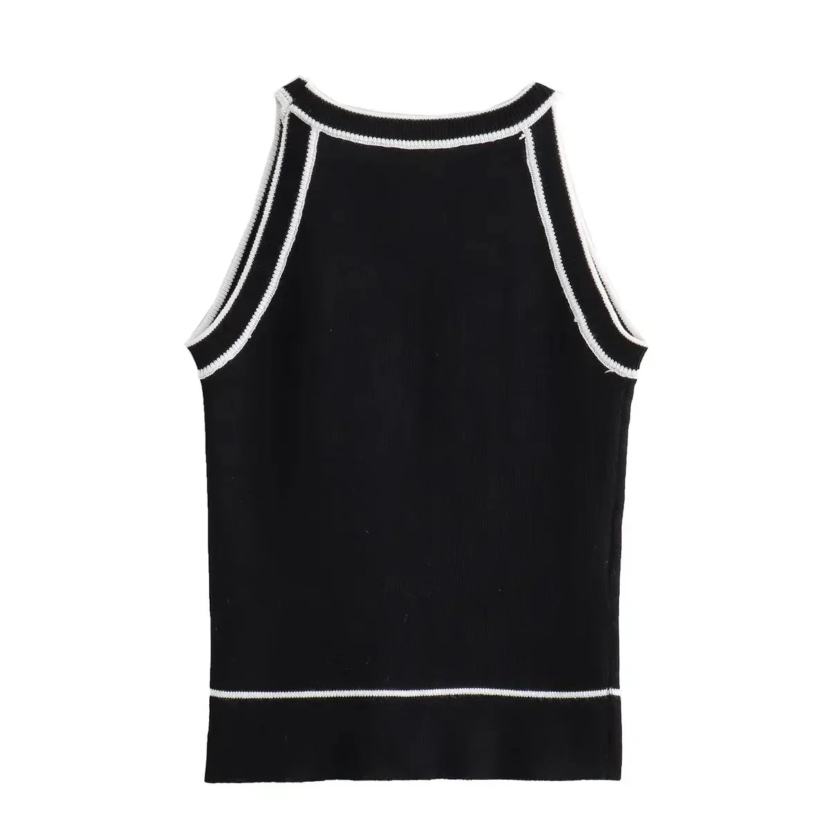 Francis – Sleeveless Knitted Top with a Slim Fit